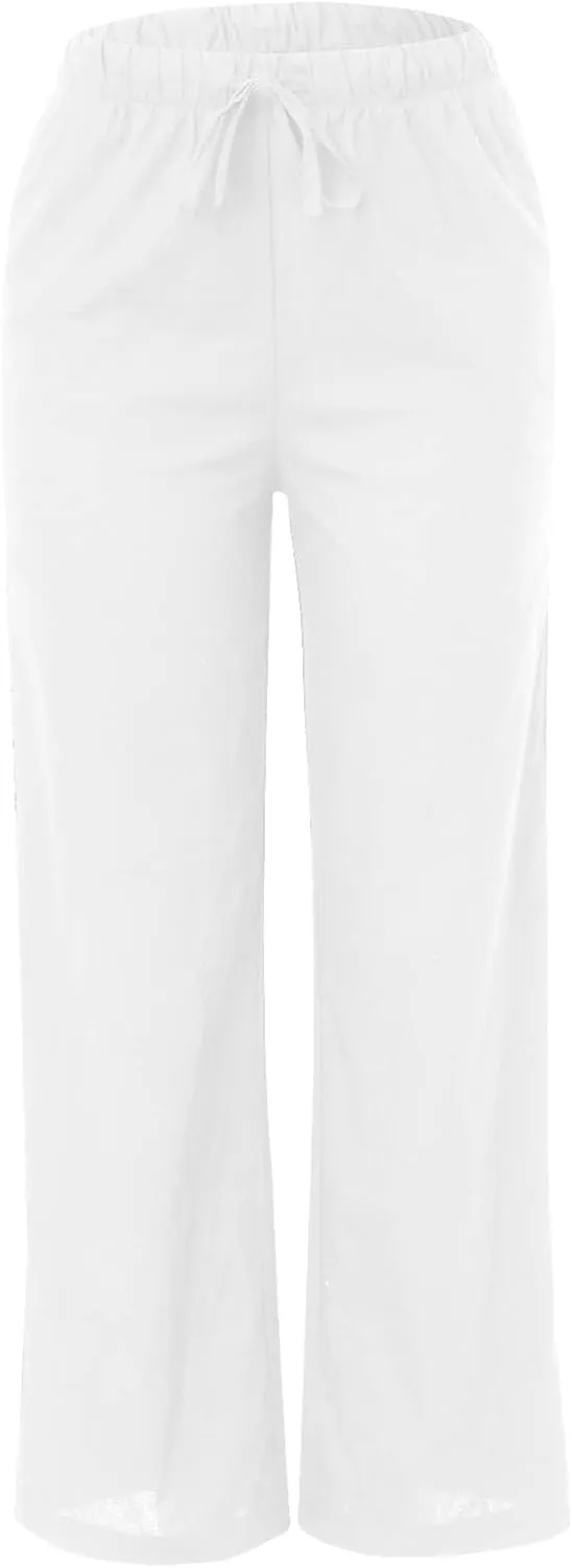 Women's Stretchy Wide Leg Palazzo Winter Baggy Sports Jeans with Pockets Water Resistant Water Resistant