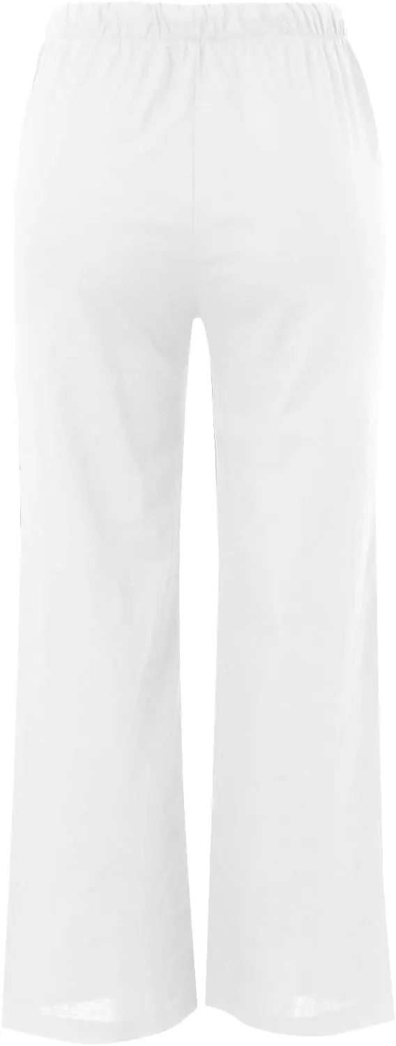 Women's Stretchy Wide Leg Palazzo Winter Baggy Sports Jeans with Pockets Water Resistant Water Resistant