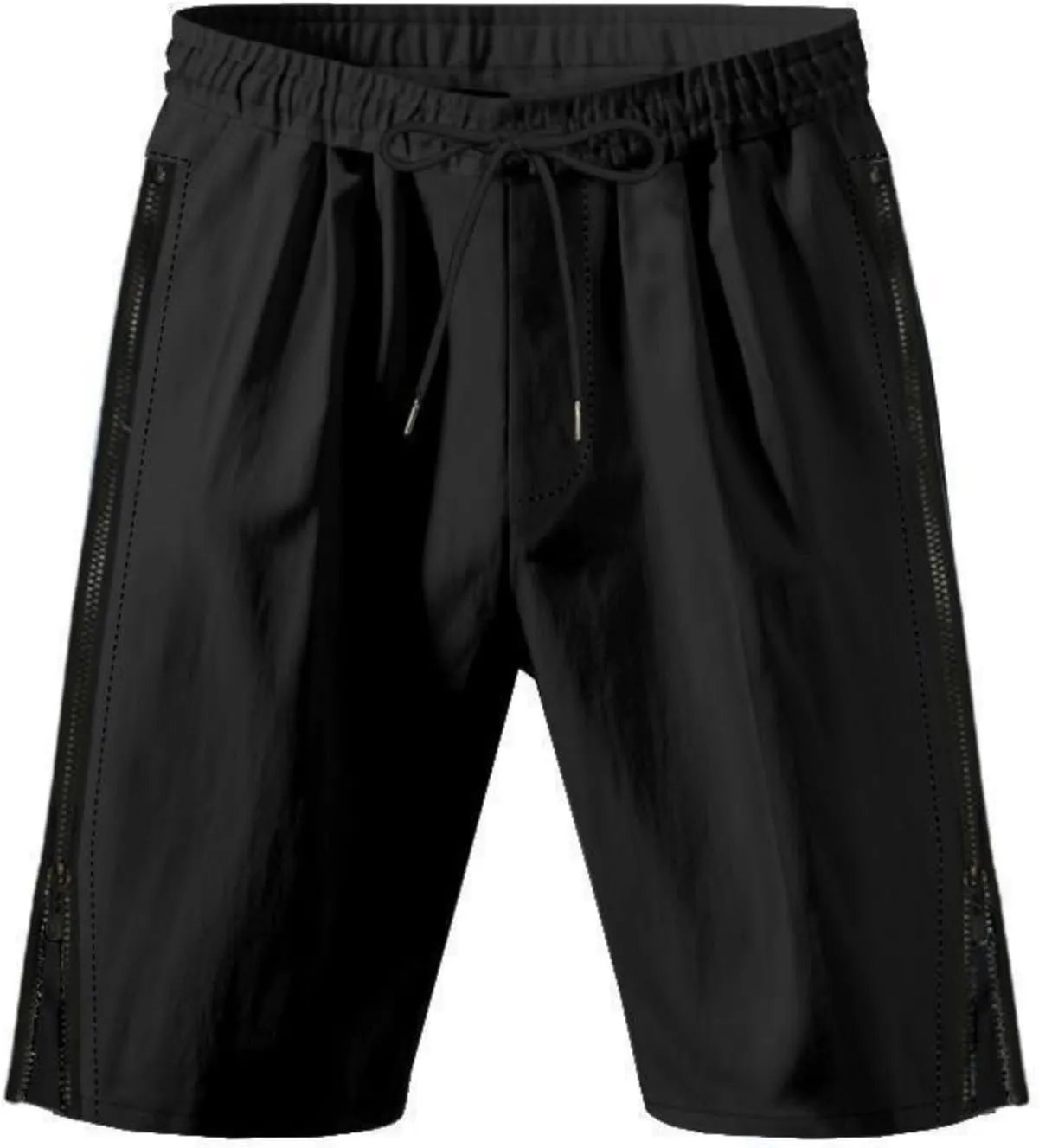 Workout Shorts Men Knee Length Athletic Basketball Gym Gear Quick Dry Lightweight Active Wear with Side Zipper Split