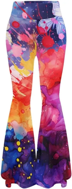 YEXIATODO Flared Yoga Pants for Women Girls Bootleg Yoga Pants Bell Bottom Pants Soft Flared Leggings Hippie Pants Tights