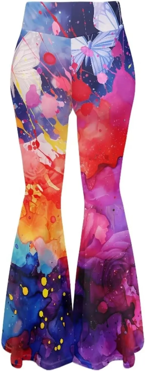 YEXIATODO Flared Yoga Pants for Women Girls Bootleg Yoga Pants Bell Bottom Pants Soft Flared Leggings Hippie Pants Tights